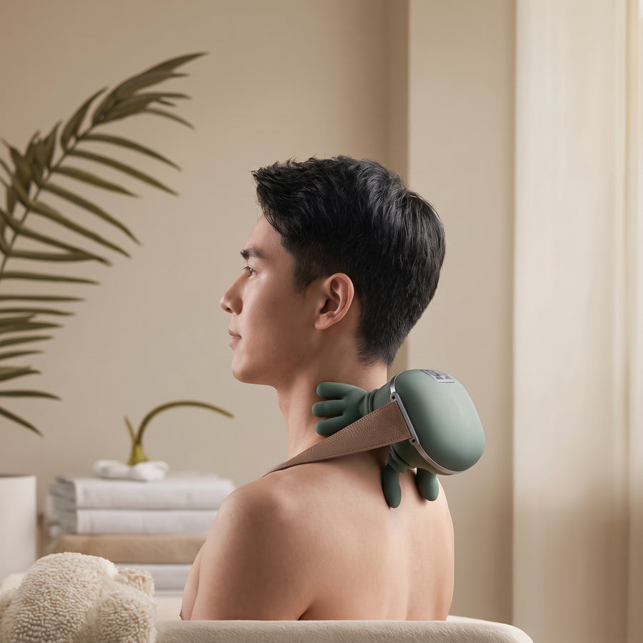 Electric Shoulder & Neck Massager – Deep Tissue Kneading + Heat Therapy for Pain Relief
