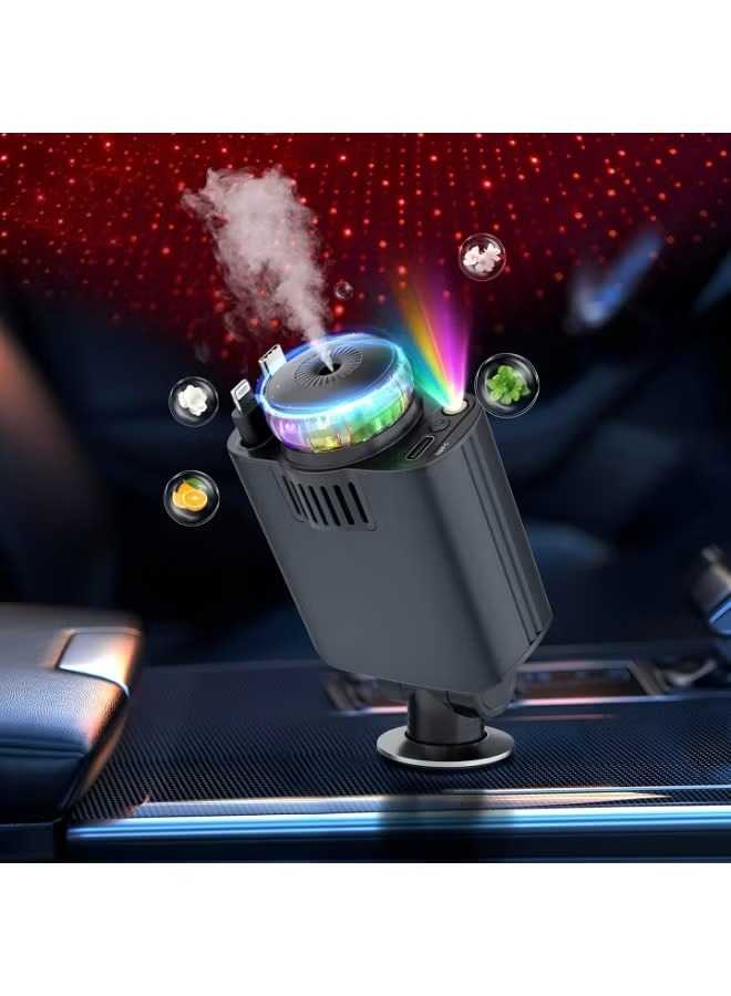 5-in-1 Starlight Car Charger Fast Charging USB Car Adapter with Ambient Light